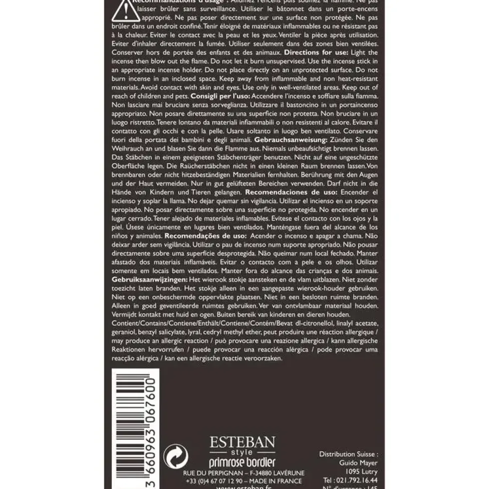 Encens indiens Néroli Esteban - 20 bâtonnets