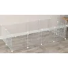 Enclos intérieur modulable pour lapin et cochon d'inde coloris blanc Trixie – 140 x 35 x 70 cm