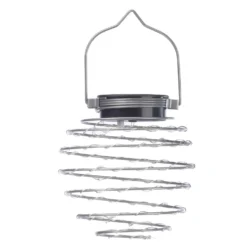 Ensemble de 4 lanternes solaires argent Smart Garden Spiralight - Ø 12 x 21,5 cm