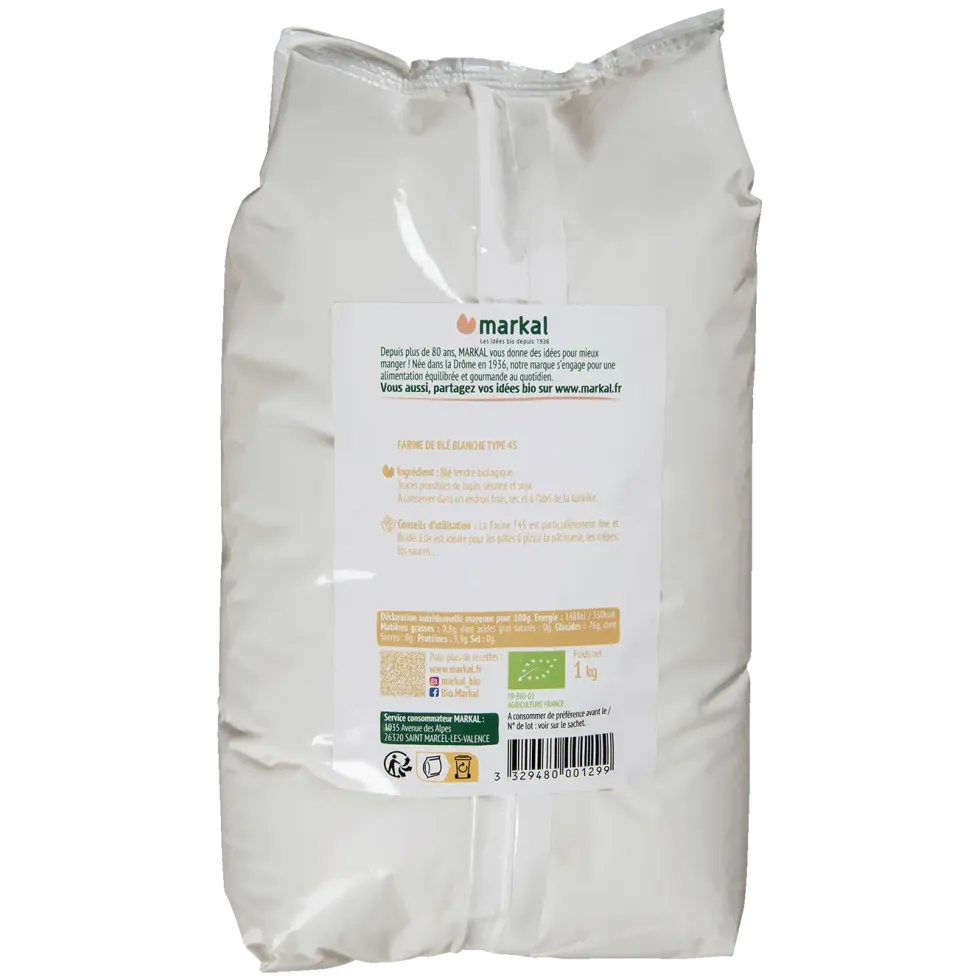 Farine type 45 bio Markal - 1 kg