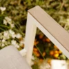 Fauteuil Calla coloris blanc en aluminium - 58,5 x 55,5 x 90 cm