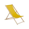 Fauteuil chilienne agrafée coloris jaune en coton - 132 x 55 x 35 cm