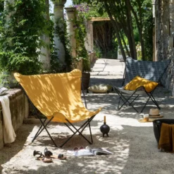 Fauteuil coloris curry Pop Up XL Lafuma - 91 x 83 x 87 cm