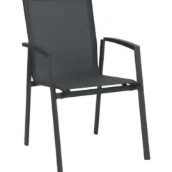 Fauteuil coloris noir en aluminium et textile Top
