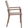 Fauteuil coloris terre cuite en aluminium Bizzotto Konnor - 56 x 60 x 88 cm