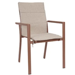 Fauteuil coloris terre cuite en aluminium Bizzotto Konnor - 56 x 60 x 88 cm
