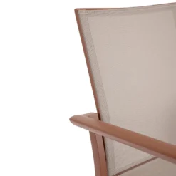 Fauteuil coloris terre cuite en aluminium Bizzotto Konnor - 56 x 60 x 88 cm