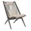 Fauteuil lounge coloris cocoa en aluminium et corde Bizzotto Aloha - 66 x 84 x 98 cm