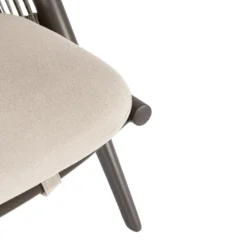 Fauteuil lounge coloris cocoa en aluminium et corde Bizzotto Aloha - 66 x 84 x 98 cm
