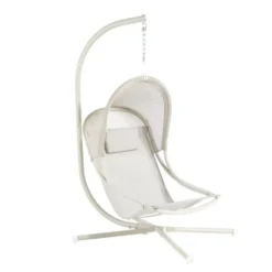 Fauteuil suspendu coloris beige Enya - 126 x 104 x 195 cm
