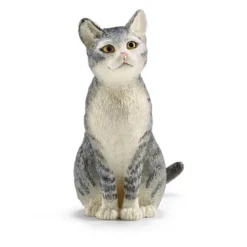 Figurine Chat assis Série Animaux de la Ferme 2,5x3,8x4,5 cm