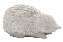 Figurine hérisson coloris gris en ciment - 18,5 x 11,5 x 9,5 cm