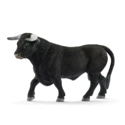 Figurine Taureau noir Série Animaux de la ferme 14,2x4,8x9 cm