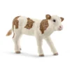 Figurine Veau Simmental Série Animaux de la ferme 7,5x3,5x5 cm