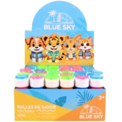 Flacon à bulles thème animaux Blue sky - 60 ml