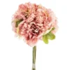 Fleur artificielle en papier bouquet de pivoine coloris rose - H 30 cm