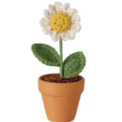 Fleur en crochet Crochy - H 14 cm