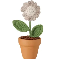 Fleur en crochet Crochy - H 14 cm