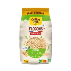Flocons d’avoine bio sans gluten Grillon d'Or - 1 kg