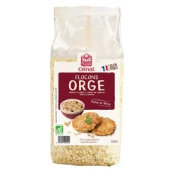Flocons d’orge bio en sachet de 500 g