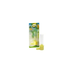 Fontaine double usage jaune pour oiseaux Ø3,2xH15 cm