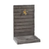 Fontaine murale en béton ciré couleur ardoise Hairie Grandon grand modèle - 74 cm