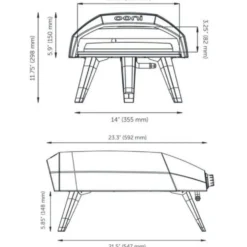 Four à pizza au gaz Koda 12 Ooni - 62 x 39 x 29 cm