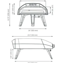 Four à pizza au gaz Koda 12 Ooni - 62 x 39 x 29 cm