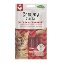 Friandise en crème pour chat poulet et cranberry Bubimex Creamy x 4 - 60 g