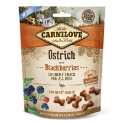 Friandise pour chien snack croquant goût autruche aux mûres Carnilove - 200 g