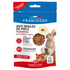 Friandises anti boules de poils pour lapin en sachet de 50 g