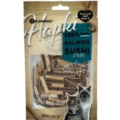 Friandises pour chat Hapki saumon lamelles de sushi Flamingo - 85 g
