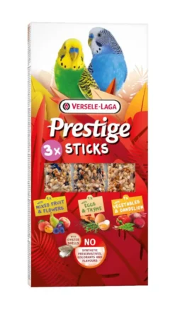 Friandises pour petites perruches Versele Laga Prestige Sticks Triple Variety Pack - 3 x 30 g