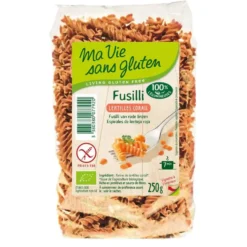 Fusillis aux lentilles corail bio en sachet de 250 g