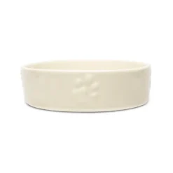 Gamelle anti-glouton pour chien en grès coloris beige clair Scruffs - 16 x 16 x 5 cm