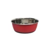 Gamelle pour chien et chat coloris rouge mat en inox Tyrol – 950 ml