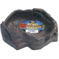 Gamelle pour reptile en plastique recyclé coloris gris Repti Rock - Taille L