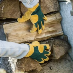 Gants de jardinage petits travaux coloris marron en cuir