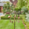 Girouette coq coloris marron en métal Smartgarden - 170 x 38 x 2 cm