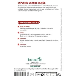 Graines de capucine grande variée botanic® - graines à semer