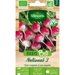 Graines de radis national 3 bio Vilmorin - graines à semer