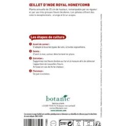 Graines d'œillet d'Inde royal honeycomb botanic® - graines à semer