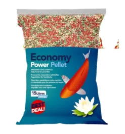 Granulés 4mm spéciaux tout poisson de bassin COLOMBO BASSIN - Modèle Economy Power Pellet - 15L