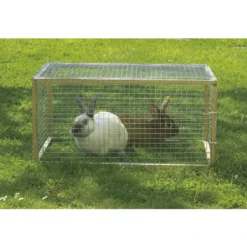 Grillage Fensanet Maille 0,64x0,64 cm Fer galvanisé Gris L2,5 m x H50 cm