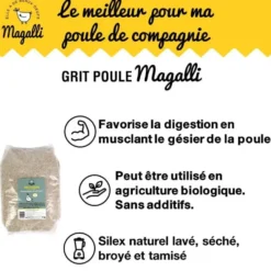Grit silex pour poule en sac de 5 kg