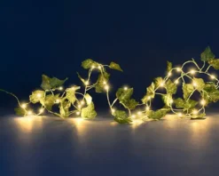 Guirlande solaire Blachère décoration lierre blanc chaud 80 LED - 4 m