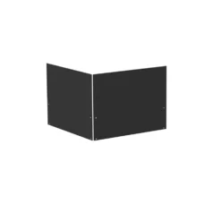 Habillage arrière crédence angle meuble noir Le Marquier - L 55 x P 55 x H 40 cm