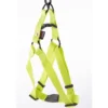 Harnais baudrier réglable vert citron pour chien - 2,5x70/90 cm
