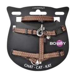 Harnais + laisse pour chat marron Bobby Safe - 10 mm