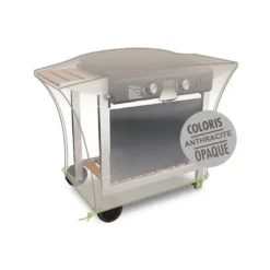 Housse meuble plancha de coloris anthracite